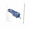 Fondo 16 x 16 in. Blue Feather-Print on Canvas FO3340351